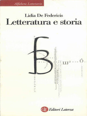 cover image of Letteratura e storia